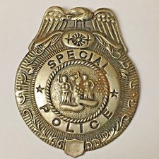 TOY SPECIAL POLICE TIN BADGE MADE IN JAPAN
