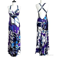 Xscape Y2K Floral Babydoll Beaded Maxi Dress 6 Fairycore Prom Evening Formal