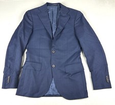 SuitSupply Lazio Mens Suit Jacket Wool Vitale Barberis Canonico 110s Sz 34R Blue