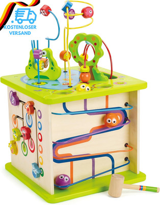 Hape Motorikwürfel  Kleine Tierchen  Aus Holz Multifunktions-Spielwürfel | Lerns