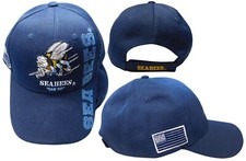 U.S. NAVY SEABEES MILITARY CAP U.S. NAVY SEABEES CAN DO NAVYBLUE WITH SHADOW