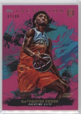 2021-22 Topps Inception OTE Overtime Elite Magenta 2/99 De'Vontes Cobbs #56 0o4t