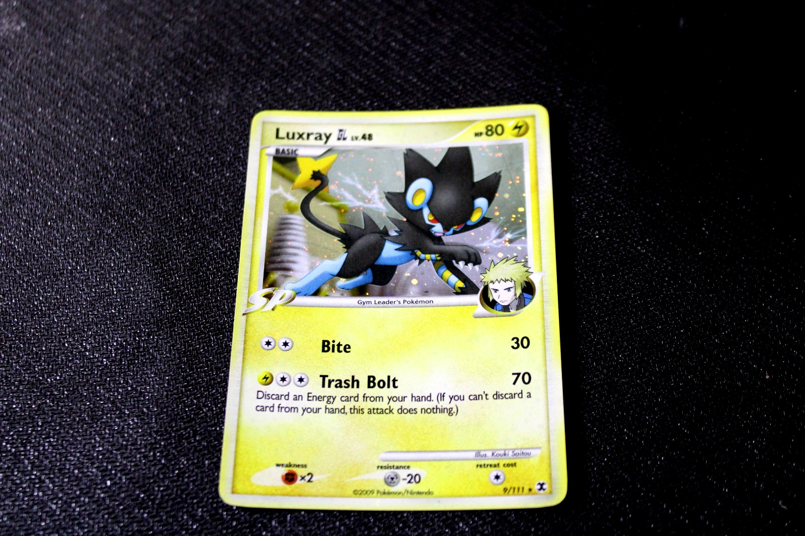 Luxray GL 9/111 Rising Rivals Holo 2009 Pokemon Card LP-MP condition