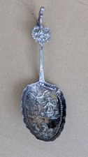 Antique Dutch Style Silver Spoon, Hanau Hallmarks, 18.5g, 17cm