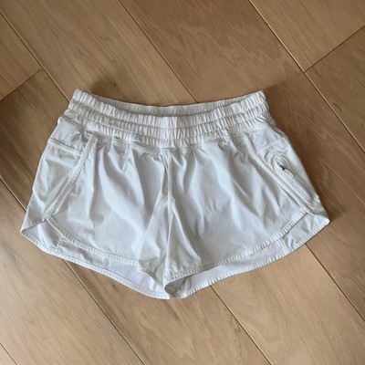 Lululemon Tracker Short IV 2-way Stretch White Short Lined 4'' Inseam Women s 10