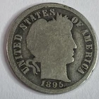 1895-s Barber Dime.  Strong Rims.  G-VG/ Nice Coin