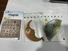 Lot Of 3 Paper House - Smithsonian Institution Refrigerator Magnet