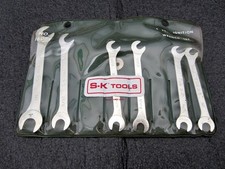 Vintage S-k Tools 6pc Sae Open End Ignition Wrench Set 1608 Sk Made In Usa