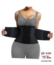 Waist Trainer Belt Waist Cincher Trimmer Ab Belt Tummy Control Medium Black