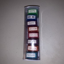 8 Piece Colorful School Teacher Self Inking Reward Stamps W/parent sign  return