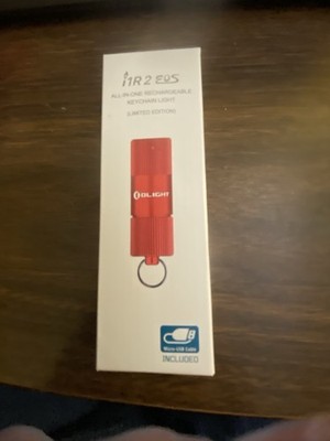 OLIGHT i1R 2 EOS, KEYCHAIN RECHARGEABLE FLASHLIGHT, RED LIMITED EDITION