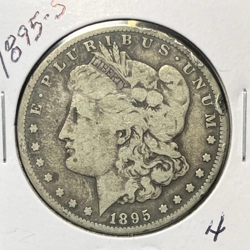 1895-S MORGAN SILVER DOLLAR , VG DETAILS
