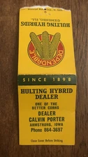 Halting Hybrid Dealer Colvin Porter Armstrong, IA. Matchbook (No Matches)Read(O1