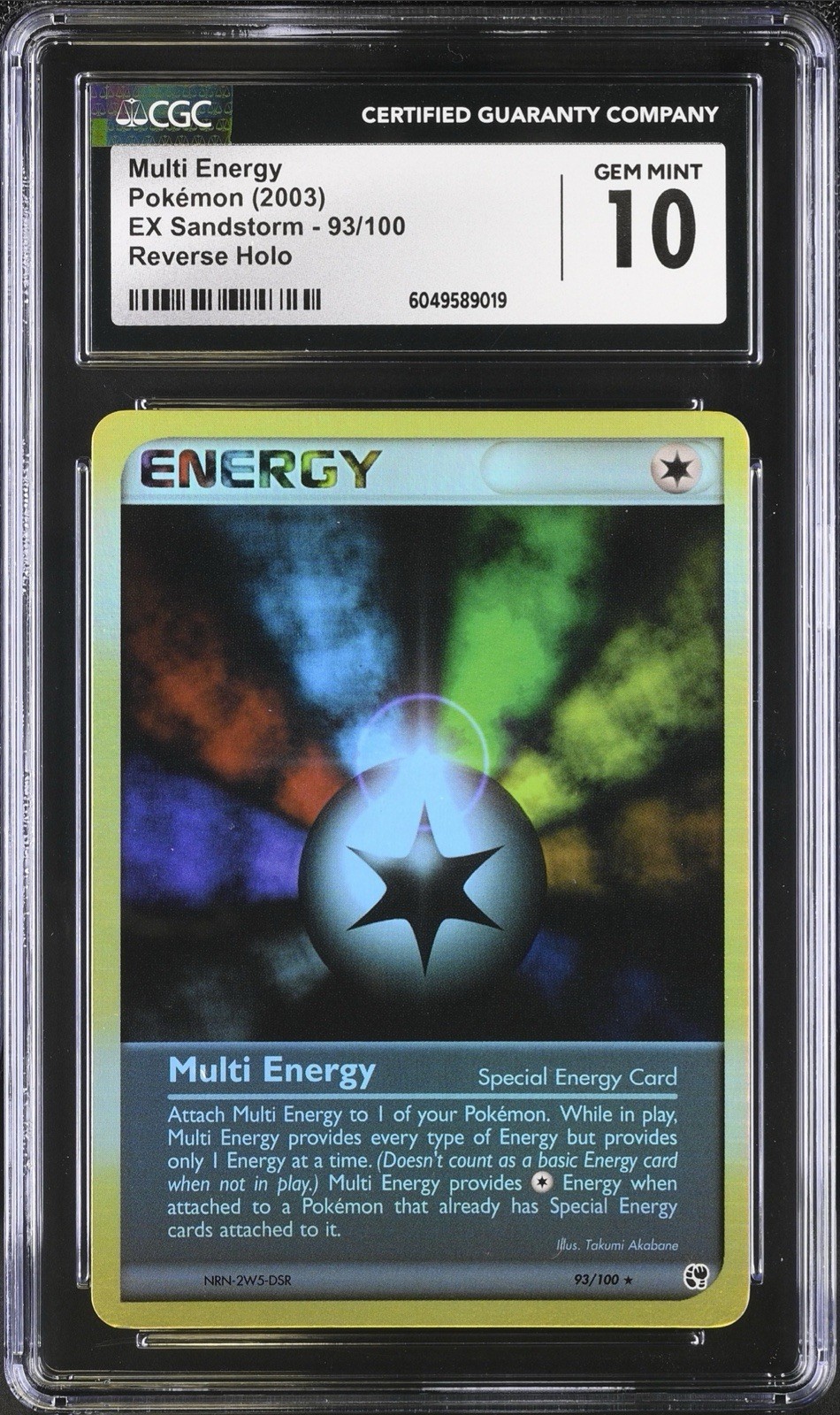 CGC 10 GEM MINT Multi Energy 93/100 REVERSE HOLO Rare EX Sandstorm 2003 Pokemon