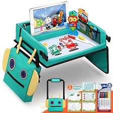 COOLJOY Kids Travel Tray for Toddler Car Seat, 2 in 1 Kids Lap Tray with Robot