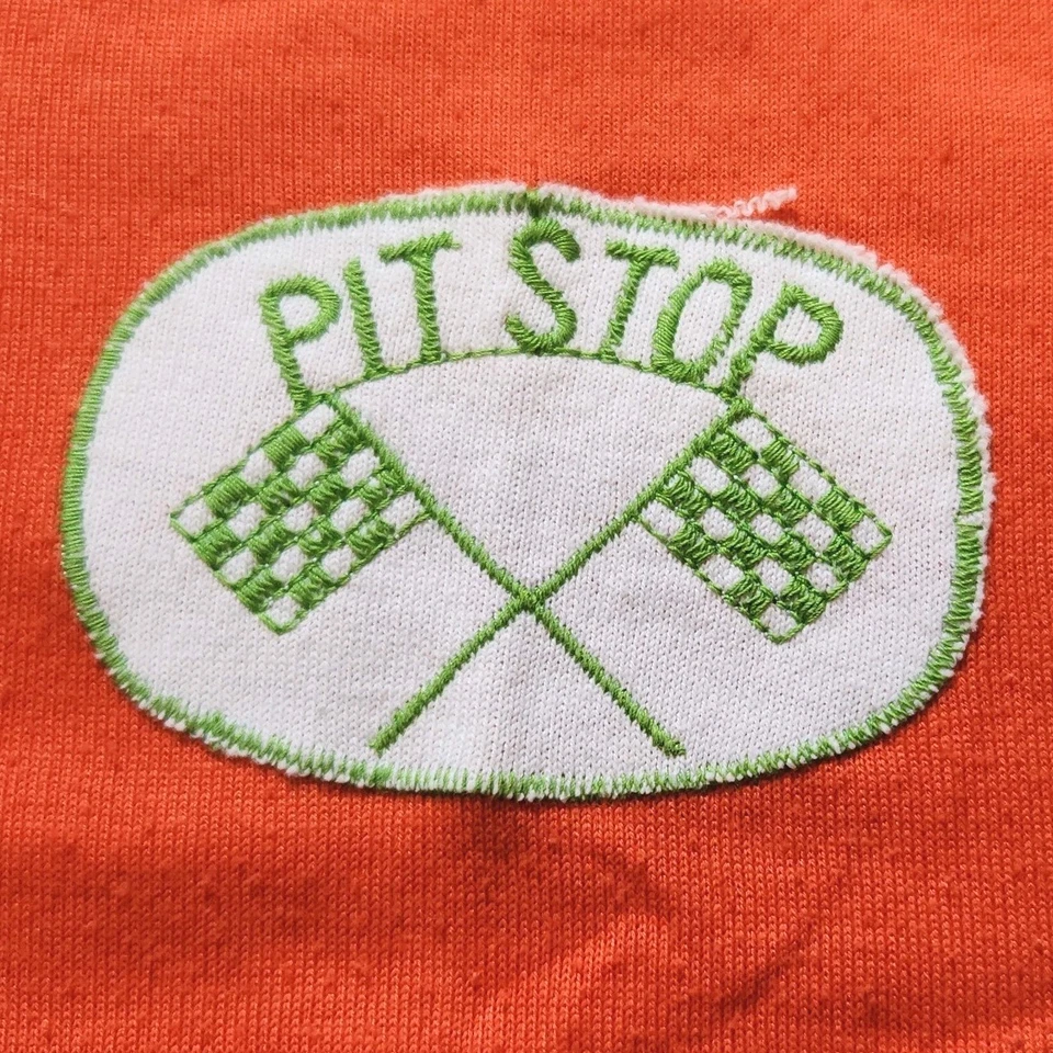 Vtg Retro Health Tex Toddler Baby Boy Shirt Top Pants Bell Flare Set Race Car - Image 4 of 4