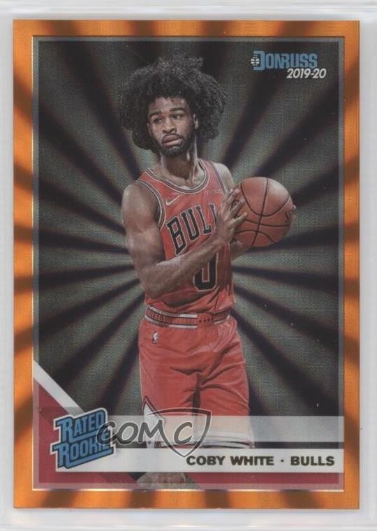 2019-20 Panini Donruss Rated Rookie Holo Orange Laser Coby White #206 yc1