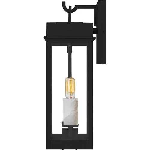 Matte Black  Outdoor Wall Lantern from the Carmen Collection - Picture 4 of 5