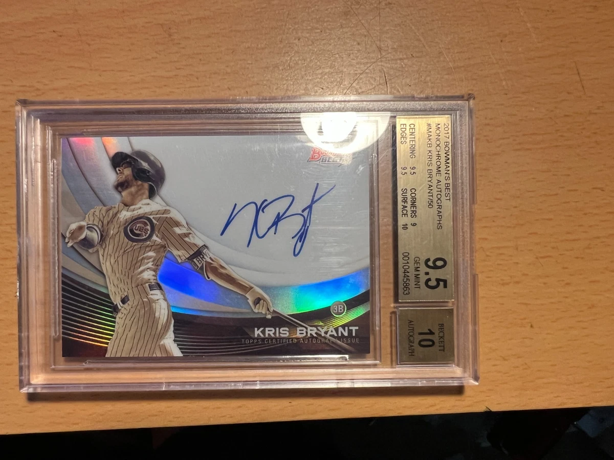 Kris Bryant RC 直筆サイン！シルバーPRIZM Bowman Kris Bryant Baseball Sports Trading Cards & Accessories for