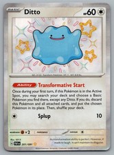 Ditto 201/091 Shiny Rare Paldean Fates Pokemon Holo Near Mint on eBay