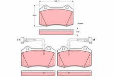 TRW Bremsbelagsatz Scheibenbremse GDB1392 für SPIDER ALFA FIAT GTV 20V Turbo 24V