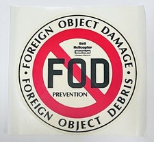 Vintage Bell Helicopter Textron FOD Foreign Object Damage Debris Sticker