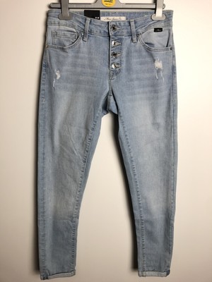 Mavi Damen Jeans Lexy Mid-Rise,Super Skinny Lt Sky Destroyed Glam Blau, W29 L27