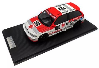 Honda Civic EF9 Mugen Gr.A JTC 1/18 Mini Car Used IDEMITSU #100