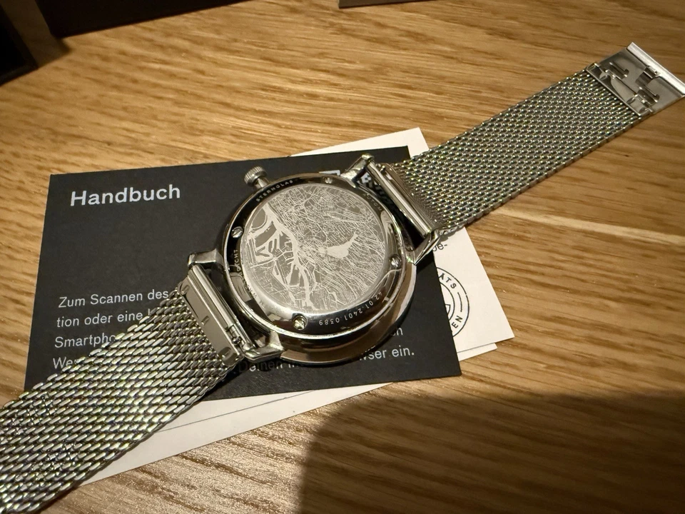 Sternglas Zeitmesser Hamburg Made in Germany Uhr AUTOMATIC Milanaise-Armband - Bild 3 von 4