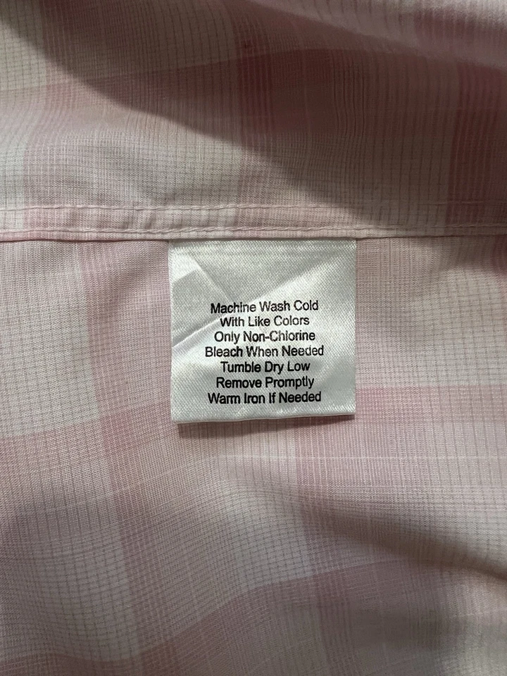 Egara Slim Fit не железо большой L/S розовый/белый блок рубашка - Изображение 4 из 4