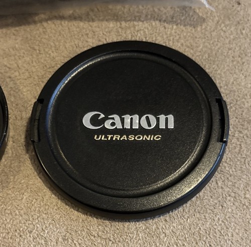 Canon E-72 72mm Front Lens Cap *NEW Black Strap OEM + Tiffen 72mm Haze-1 Filter - Picture 4 of 9