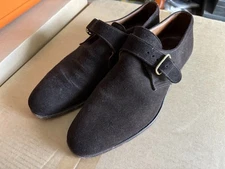 Church’s Custom Grade Northampton England Chocolate Suede Monk Strap Shoes 10D