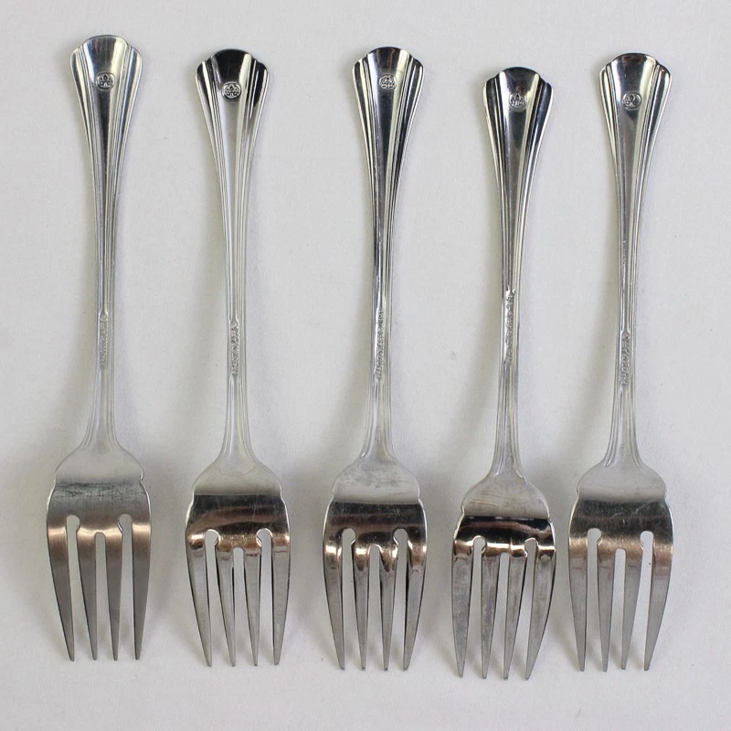 Lot of 5 Pfaltzgraff Margate (Stainless) Flatware Salad Fork 7" Long - Image 2 of 4