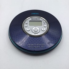 Sony D-NF420 Psyc Walkman Portable CD Player MP3 FM AM TV Weather Blue Working