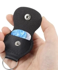 Black Leather Keychain Pick Holder FREE SHIPPING!