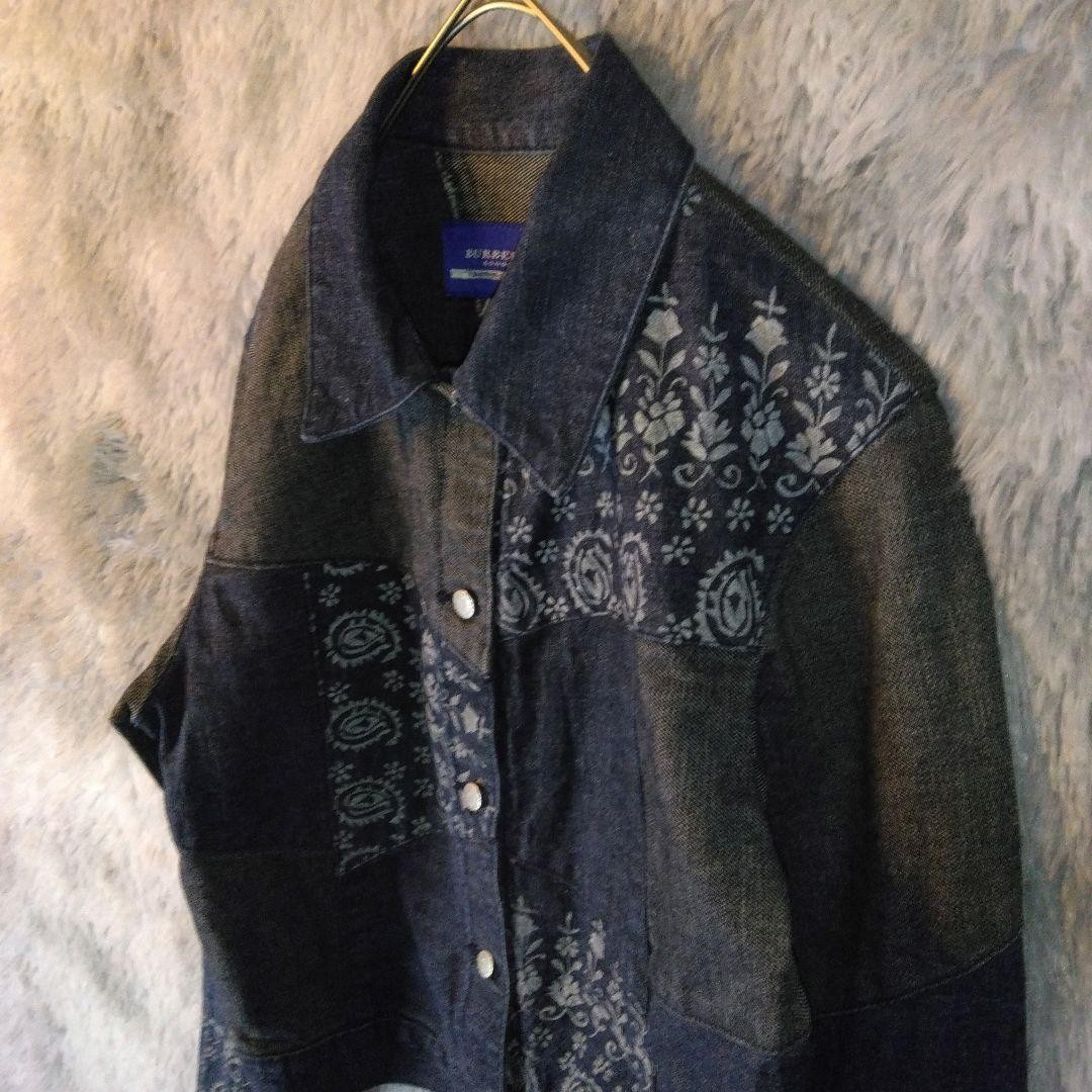 BURBERRY Patchwork denim Short Jacket Blouson Coa… - image 4