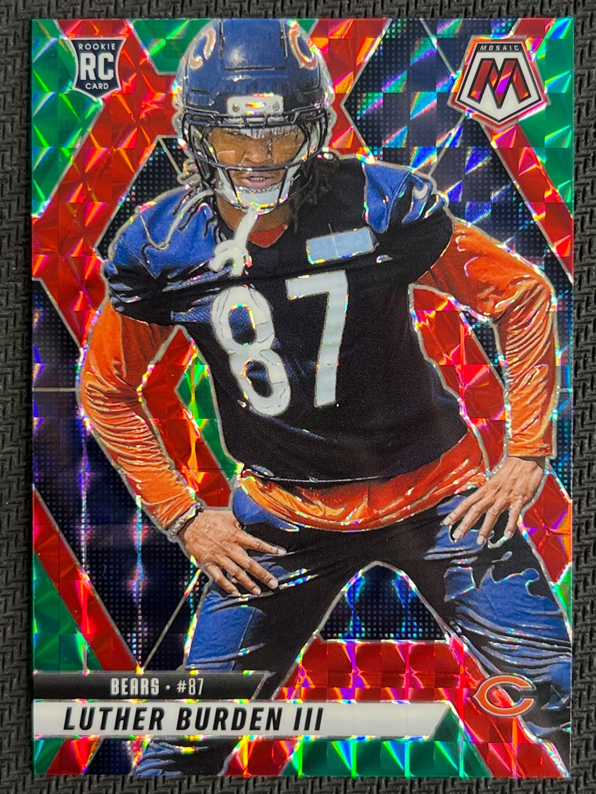 2025 Mosaic Choice Red Green Mosaic #383 Luther Burden III RC Rookie Bears