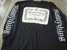 Unisex black Hennessy long sleeve t-shirt Fashion Nova size Large Hennything