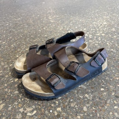 Birkenstock Birki Trinidad Brown Briko-Flor Men\'s sandals Size 13 Birkenstock Arizona Birko-Flor (Dark Brown) Men main image 2