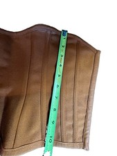 Pretty Little Thing Tan Corset Size 2 Bustier Eye Let Front