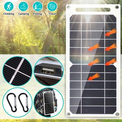15W 5V Solar Panel Charger For Outdoor Phone Solar Mobile Power Charger USB-A/C