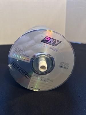 PNY Technologies CD-R Recordable CDs 100 Pack 80 Min 700 MB 16X Speed NEW SEALED