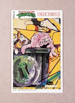 1990 Uncle Tobys TMNT Mutant Ninja Turtles promo card Krang No. 2. (B)
