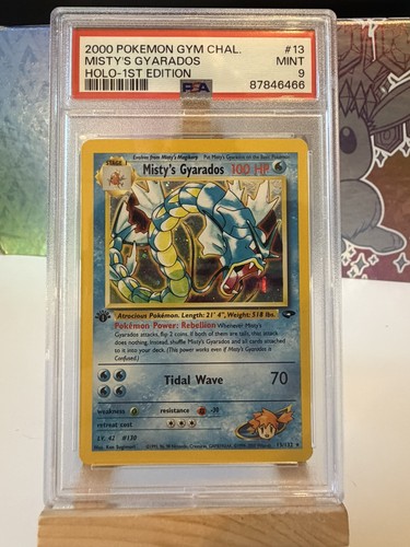 Misty's Gyarados (1st Edition) graded PSA 9 for sale on eBay