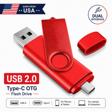 2-in-1 Dual USB-C Flash Drive 256GB Type C OTG Pen Drive Memory Storage