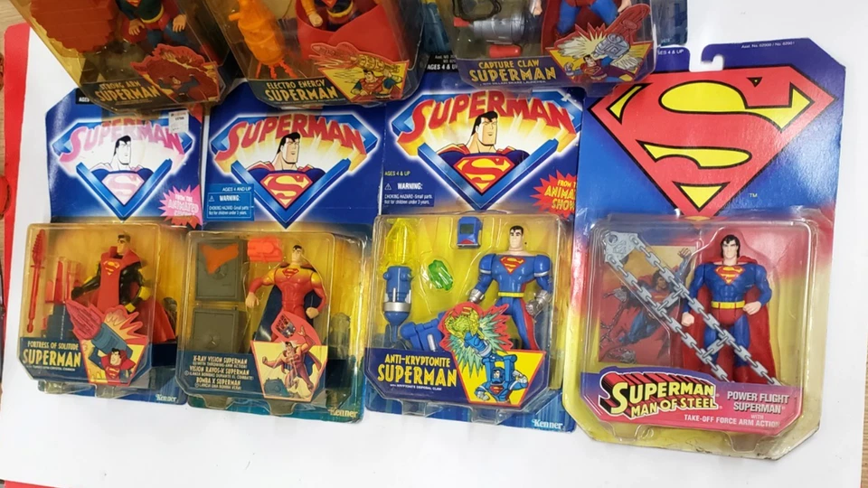 Lote de 7 figuras de Superman: The Animated Series Man of Steel 2001 (MOC) Foto 2 de 4