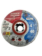 DIABLO 4-1/2" 40 GRIT Grinding and Polishing Flap Disc 3-PCS DCX045040X03P