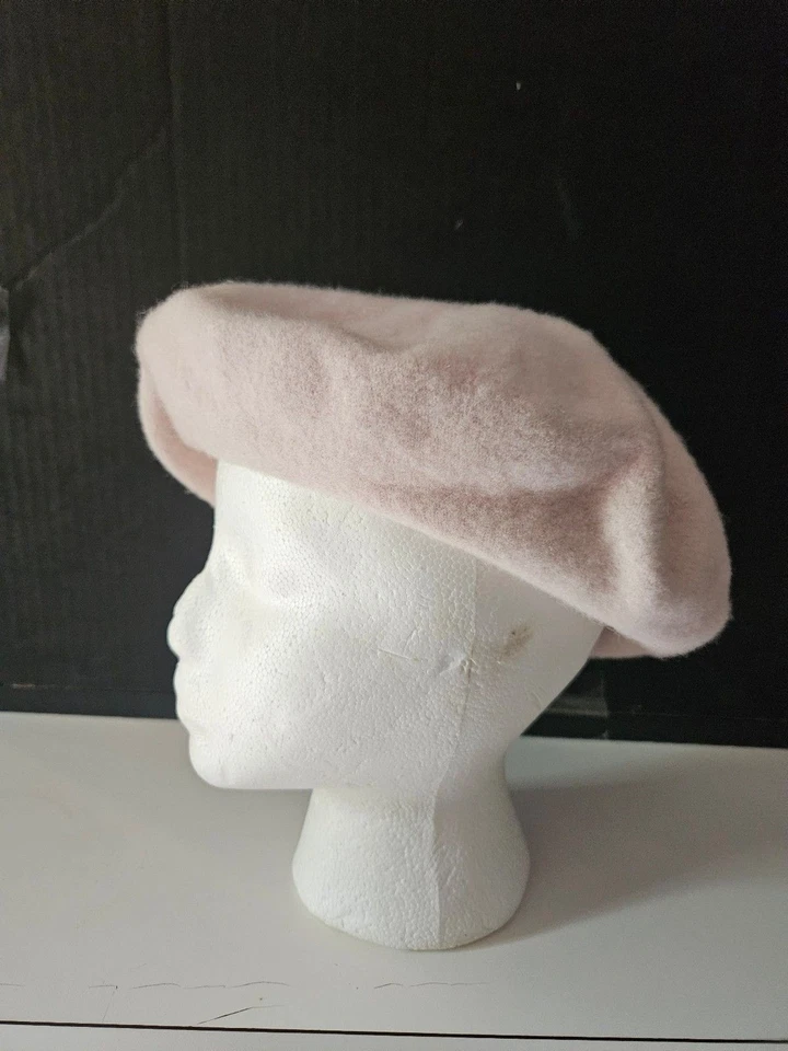 Parkhurst tradicional boina vasca sombrero 100 lana rosa claro Foto 2 de 4