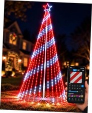 Smart 3D RGB Animated Outdoor Christmas Cone Tree Light Show 12FT