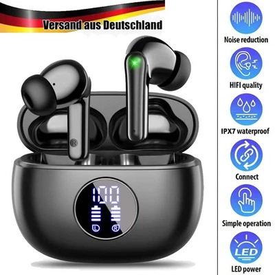 Bluetooth 5.3 Kopfhörer f. Samsung Galaxy In-Ear Kabellos Ohrhörer Touch Headset - Bild 1 von 4